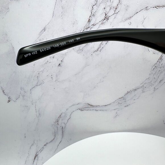 New Prada Sunglasses Black Square Oversized Triangle Plaque Logo Authentic - Picture 7 of 16